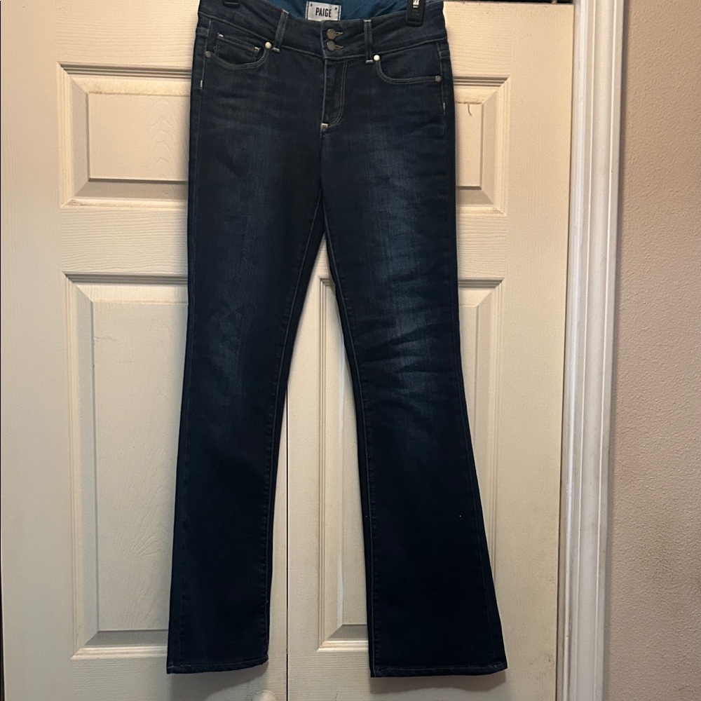 PAIGE Women's Deep Indigo Boot Cut Jeans